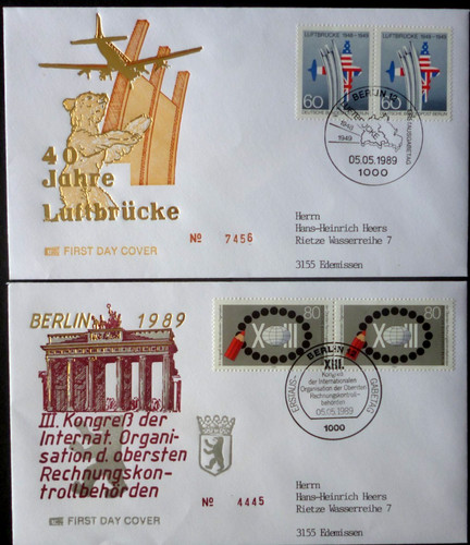 Berlin fdc ersttagsbriefe - fdc, mi.-