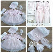 Baby Kleid Mädchen Hochzeit Taufe Geburtstag Rosa 5 teilig Baby Party