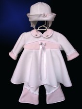 Taufset, Taufkleid 3 Teilig für kalte Tage. Gr. 62, 68, 74 oder 80