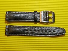 ORIGINAL Swatch - HAPPY JOE - Armband 17mm Leder - AYGS400 - schwarz ..