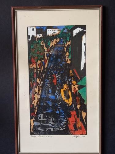 Color lithograph blick auf - lithograph,,