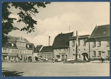 Delitzsch Roßplatz Kreuz-Drogerie Mosterei, gelaufen 1968 (AK5264)