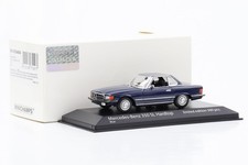 1:43 Mercedes-Benz 350 SL R107 Hardtop 1974 blau Minichamps limited