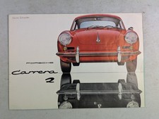 Sehr selten Prospekt Porsche 356 Carrera 2, 4 Seiten DIN A 4, sehr guter Zustand