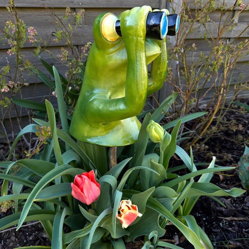 Deko gartenfigur frosch mit - gartenfigur,