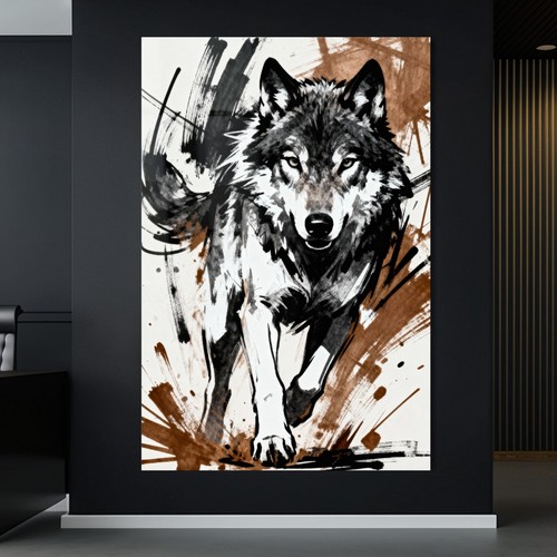 Abstrakter wolf kunst - abstrakter, bild