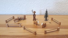 Holzfiguren – Szene * Schäfer Schafe * Miniatur Figuren pass.zu Leyk Lichthäuser