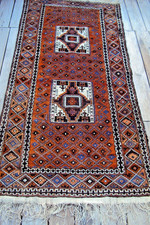 Nomadenteppich Sammlerstück sehr feiner handgeknüpfer Teppich 200cm / 100cm TOP