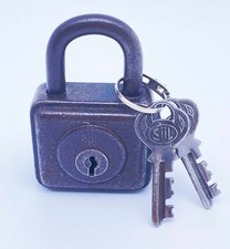 SUL Vorhängeschloss Schlüssel Sicherheit Eisen Wertgegenstände Diebstahl Antik