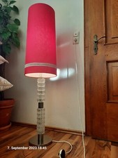 Stehlampe - Fischer Stehleuchte aus den 70s Glasfuß Design Leuchte Panton Ära