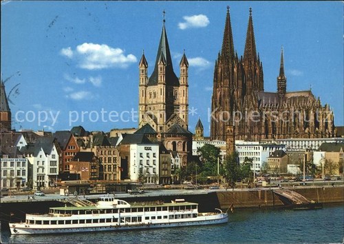 Koeln rhein rheinufer - rheinufer, dom