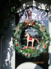 Kranz Türkranz Weihnachten Pferd Schaukelpferd Türdekoration Holzpferd Nr. 1