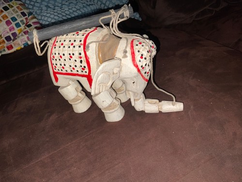 Marionette elefant holz 24cm - elefant,
