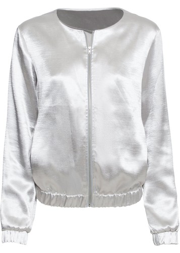 Glänzender satin blouson - glänzender, gr