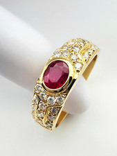 Rubin Brillantring Gold 750 *