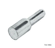 Bodenträger Stahl vernickelt 3 mm mit Ansatz 5 mm