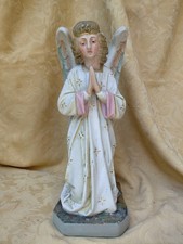 Engel Anbetungsengel Gips 30 cm Jugendstilzeit um 1900