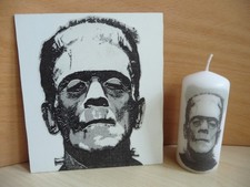 Deko Kerze + Deko HDF - Frankenstein Film Literatur TV Kino Cinema Kult Horror