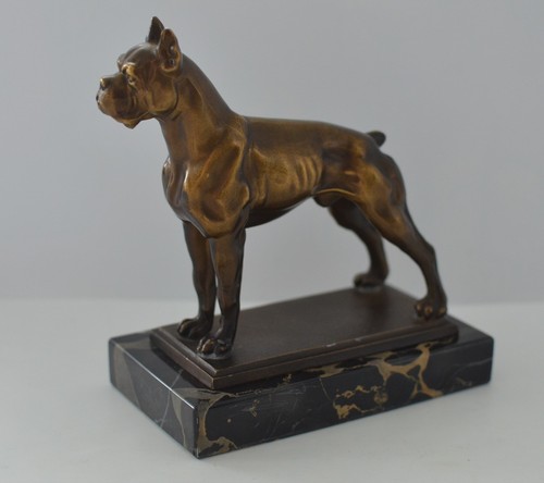 Metallfigur boxer hund auf - boxer,