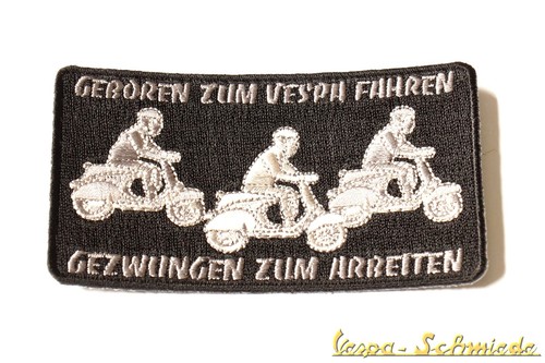Aufnäher geboren zum vespa - zum,