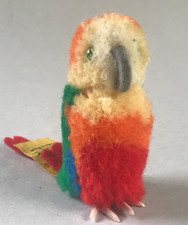 Spielzeug Woll Miniatur Papagei Ara 7482/06 wie neu Original Steiff Giengen~1970