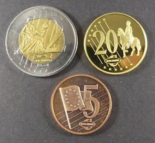 Norwegen Euro Probe Set 2005 Henrik Ibsen – 2€, 20c, 5c – Essai Specimen