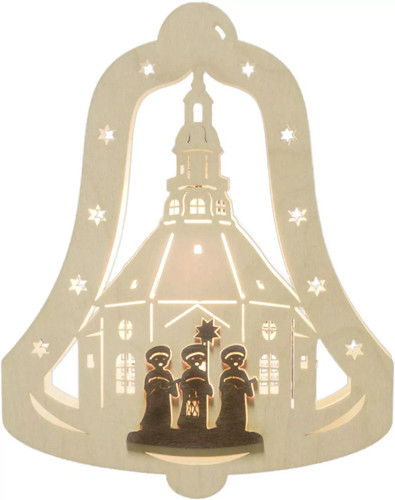Fensterbild glocke beleuchtet - fensterbild,