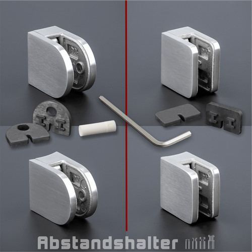 Glashalter edelstahl klein - edelstahl,