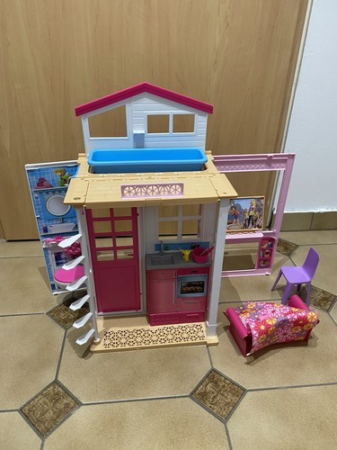 Barbie haus mit zubehör - haus,