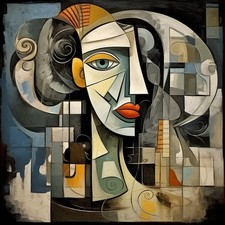 Wandbild Stil Picasso abstrakt