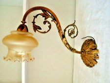 Antike alte Jugendstil Wandlampe  massiv Messing vergoldet