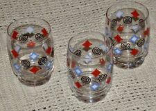 3 Stück Schnapsgläser Shot Vintage DDR Kult Stamper Karo Dekor