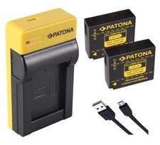2 x Akku + USB-Ladegerät für Panasonic Lumix DC-GX9, DMC-GX7, DMC-GX80 - BLG10
