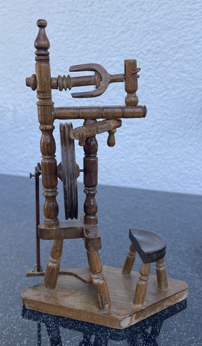 Mini spinnrad holz bewegliche - spinnrad,