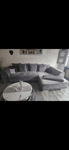 Ecksofa neuwertig couchtisch - neuwertig, +