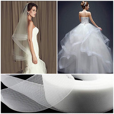 Netzband Crinoline hart weiß