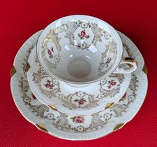 1924-1946 Seltmann Sammeltasse Sammelgedeck Gold Rosa Rot Rosen Kaffee Tee Grün 