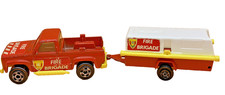Norev Mini-Jet Fire Brigade Pickup & Trailer - Vintage 1:64 Diecast Set - France