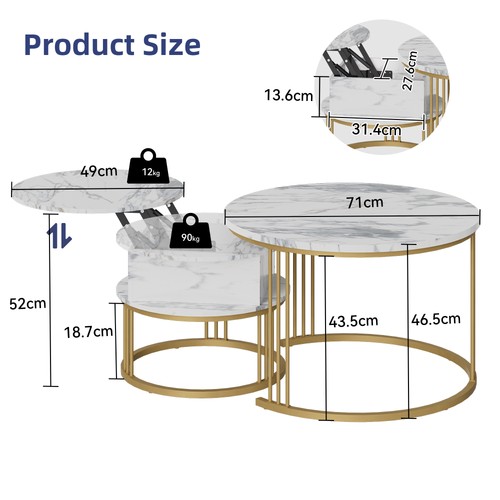 Couchtisch 2er set - couchtisch, 2er‑set
