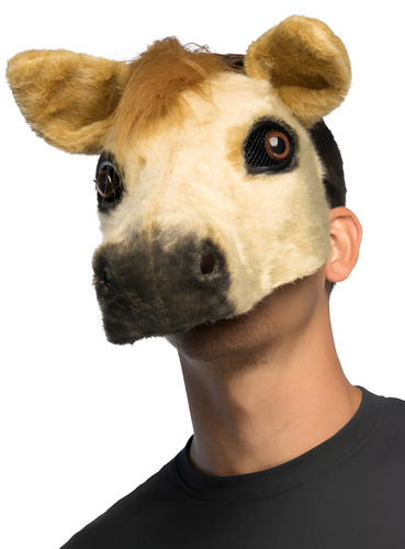 Pferd halbmaske aus - aus, plüsch