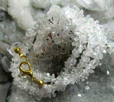 BERGKRISTALL Edelstein-Kette