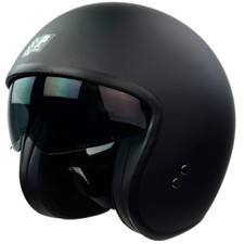 Römer RR10701 Jethelm Schwarz Matt mit Sonnenvisier - Motorradhelm XS-XXL