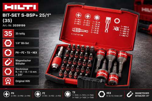 Hilti bit set - bit-set, 35-tlg