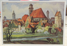 AK Künstlerkarte Rudolf Warnecke  Dinkelsbühl / Bautzen