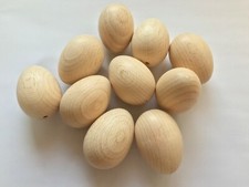 Holz-Eier 25x30 / 30x40 / 35x50 / 40x60 mm, Ostereier, unbehandelt, Dekoeier 