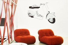 VESPA Wand-Dekor "Lampe unten" - 115x90cm - Wandtattoo Wandbild Bild Decor V50