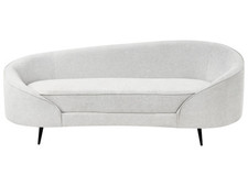 3er Sofa Stoff creme weiß