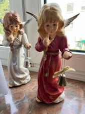 2x Goebel Engel Figur mit Glocke Weiß und Rot