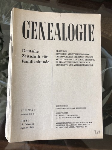 Genealogie jahrgang - -, 14.