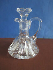 Kleine Kristall Karaffe  Klarglas Antik  mit Glasstöpsel 10cm Hoch